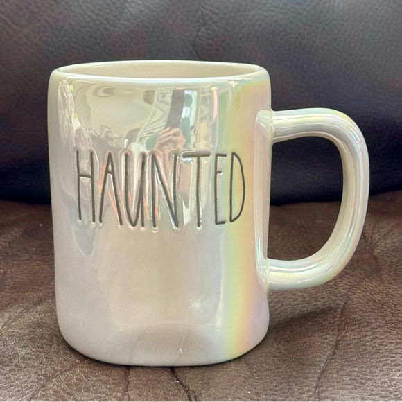 Rae Dunn HAUNTED Mummy Double Sided Iridescent Halloween Mug - Picture 2 of 5